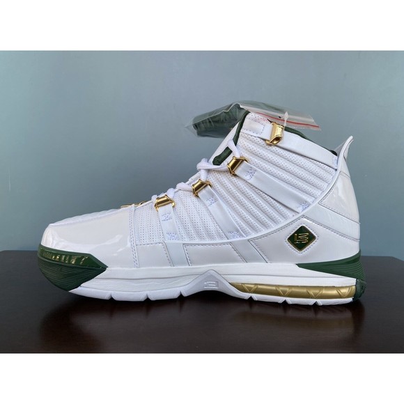 Nike LeBron 3 III QS "SVSM Home" 2019 Men's Size 10.5 AO2434-102 - Picture 3 of 12